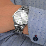 Sekonda men's stainless steel watch with silver dial, imported from the UK