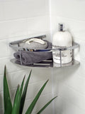 Showerdrape Contempo corner shower basket 29cm, imported from the UK