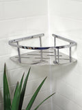 Showerdrape Contempo corner shower basket 29cm, imported from the UK