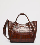 Max Mara small croc-embossed leather Marine top-handle bag (British brand)