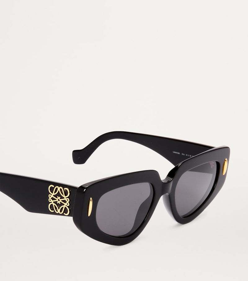 LOEWE butterfly screen sunglasses oversized acetate frames gold-tone monogram - British product