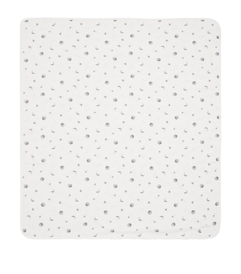 Rosa & Blue Starlit Moon blanket 90x75cm, UK version
