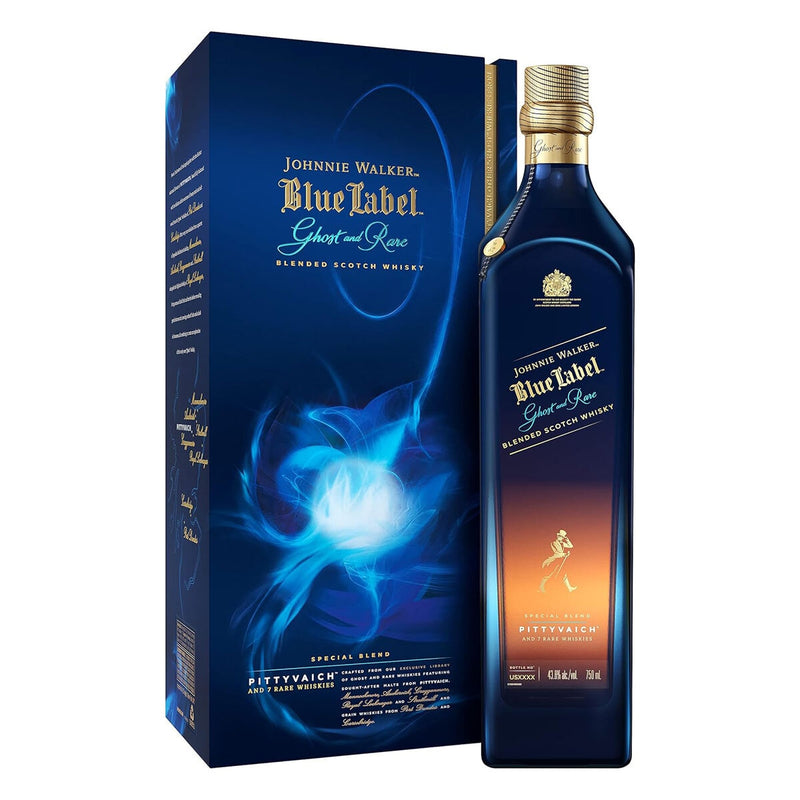 Johnnie Walker Blue Label Ghost and Rare Pittyvaich whisky 70cl, UK version