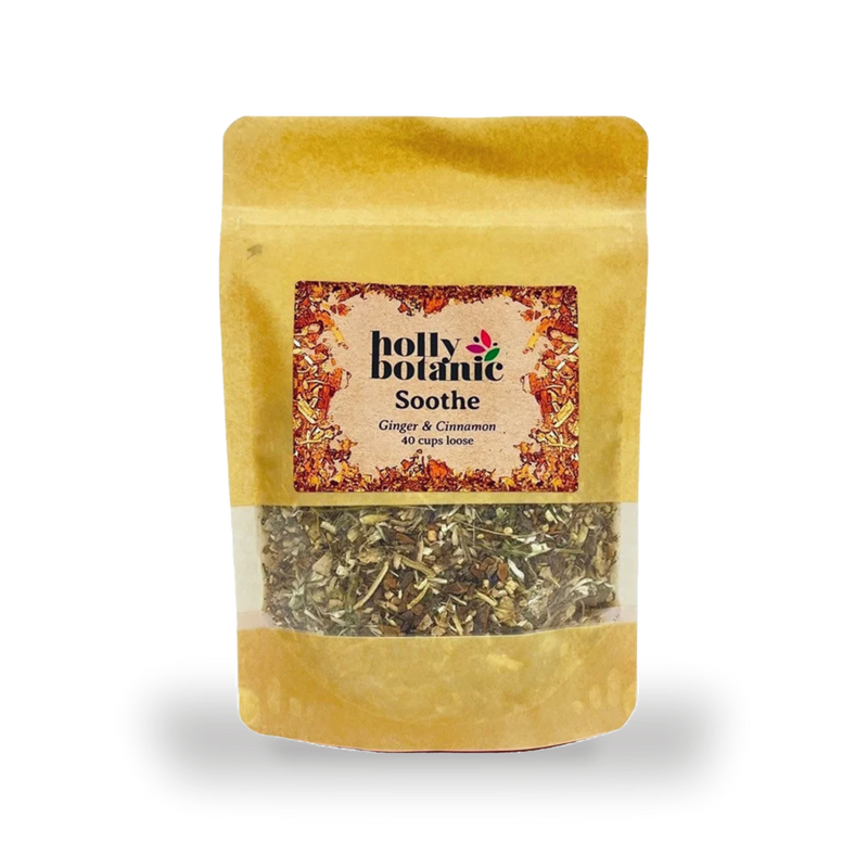 Holly Botanic Soothe tisane ginger cinnamon 40 cup loose (British brand)