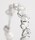 Harrods white gold diamond hoop earrings 9.50ct (British brand)