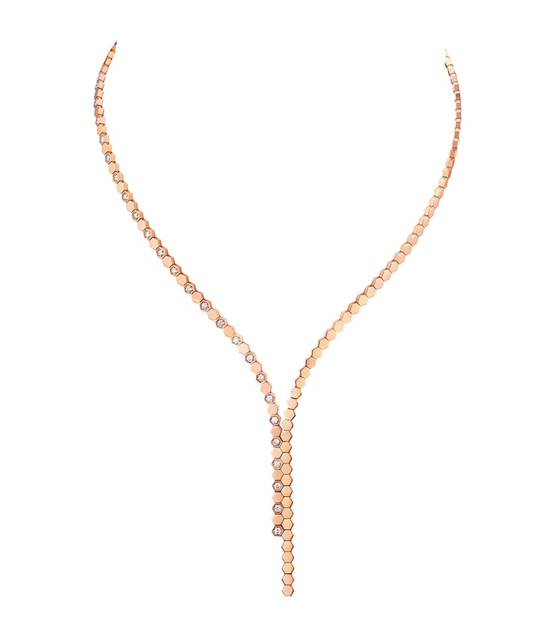 Chaumet rose gold Bee de Chaumet asymmetric necklace, UK version