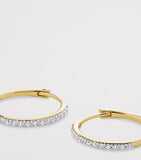 Monica Vinader 14k yellow gold diamond hoop earrings - British product