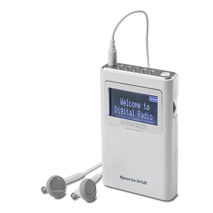 Roberts Sports DAB5 portable DAB radio, imported from the UK