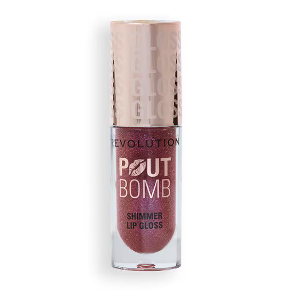 Revolution Pout Bomb Shimmer Gloss Berry Lustre lip product, imported from the UK