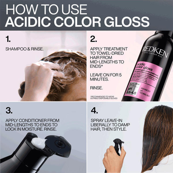 Redken Acidic Color Gloss Shampoo 300 ml, imported from the UK