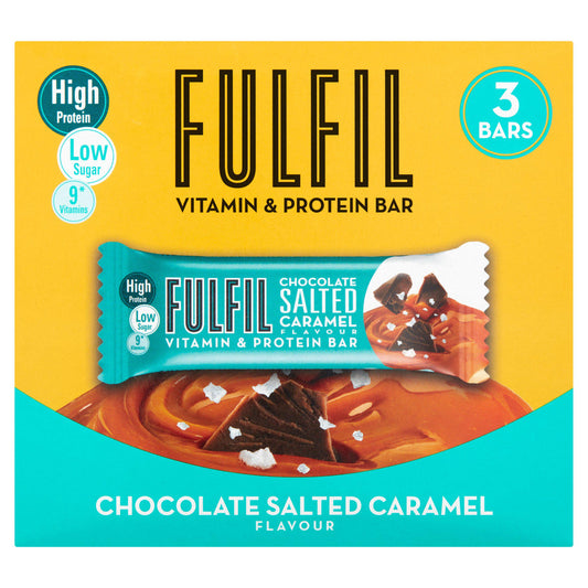 FULFIL Chocolate Salted Caramel Flavour Vitamin & Protein Bar 3x40g GOODS Sainsburys   