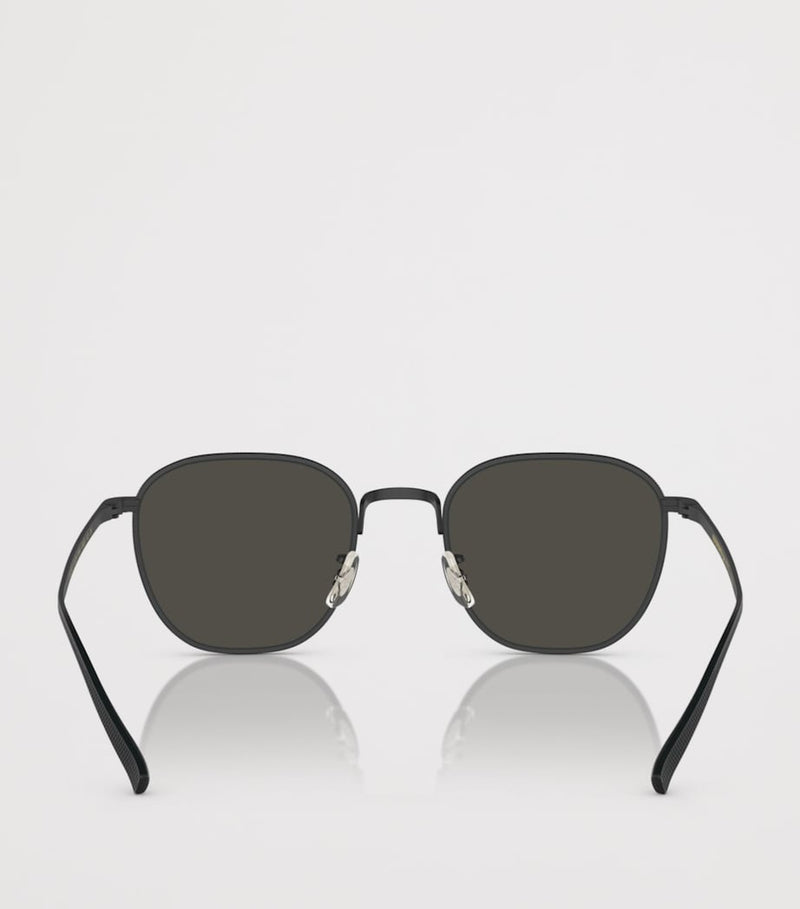 Oliver Peoples titanium Rynn square sunglasses, imported from the UK