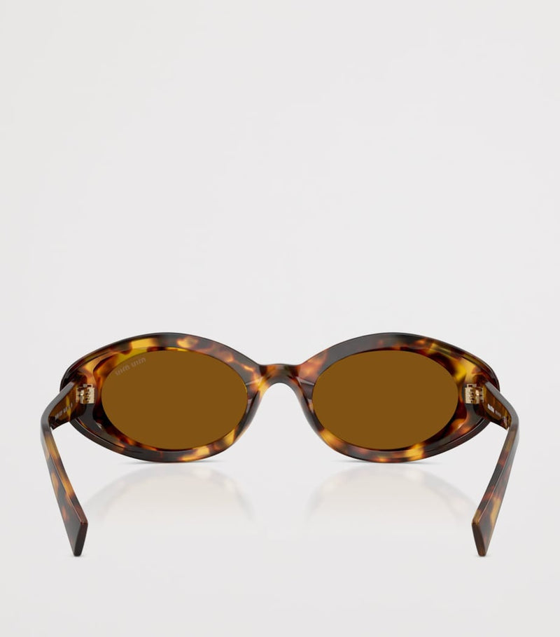 Miu Miu oval wrap-around sunglasses acetate frame (British brand)