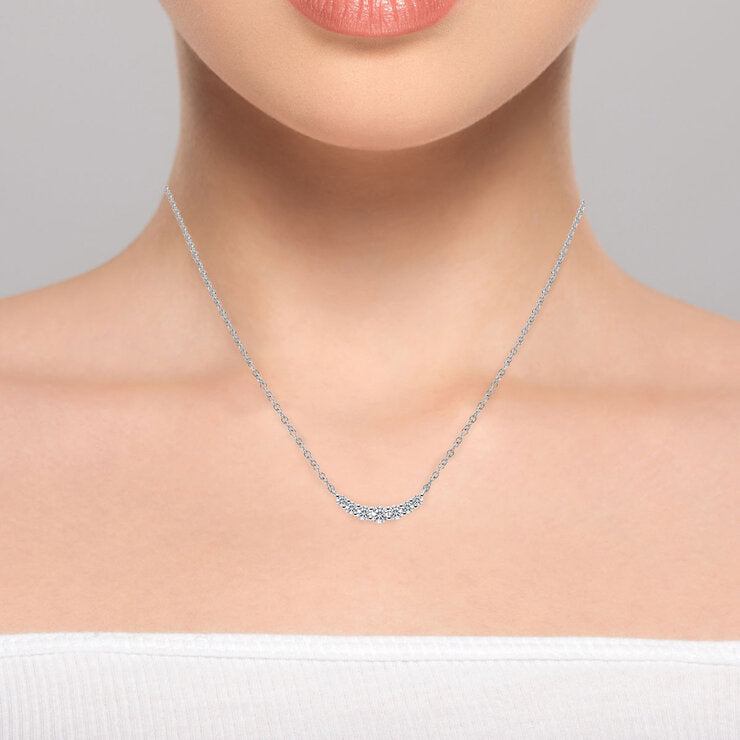 Costco diamond necklace 0.57ct round brilliant cut white gold, imported from the UK