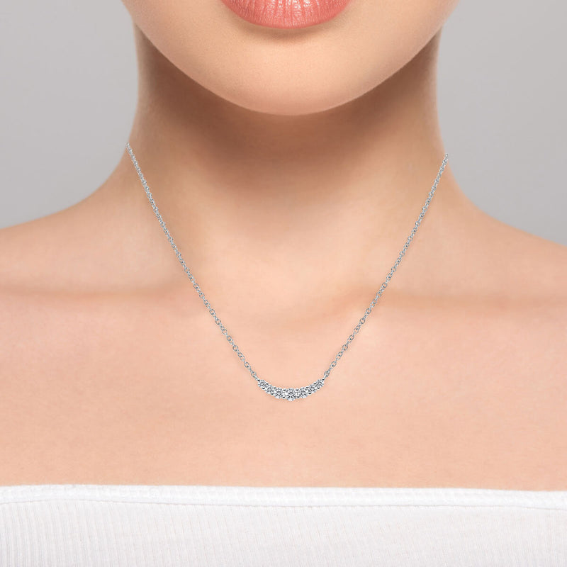Costco diamond necklace 0.57ct round brilliant cut white gold, imported from the UK