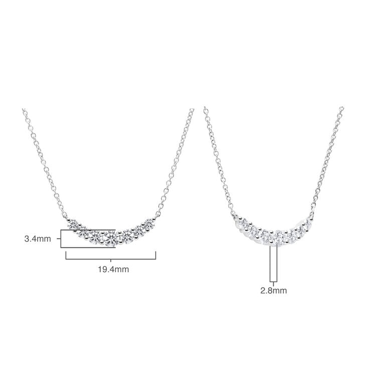 Costco diamond necklace 0.57ct round brilliant cut white gold, imported from the UK