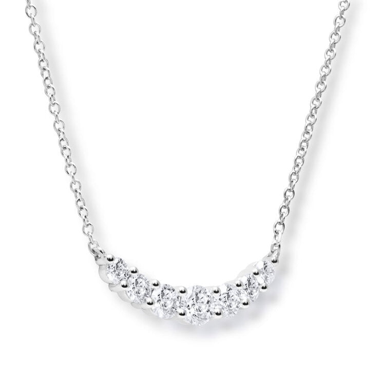 Costco diamond necklace 0.57ct round brilliant cut white gold, imported from the UK