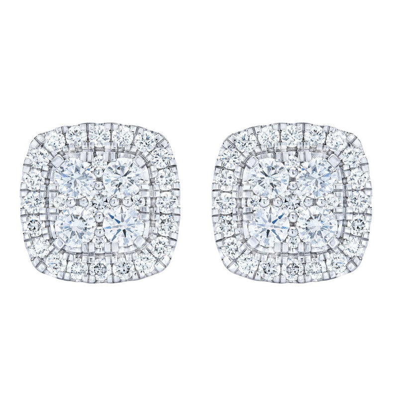 Costco Diamond Earrings 1.50ctw Round Brilliant 14ct White Gold - British product
