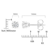 Costco 0.80ctw diamond stud earrings round brilliant cut (British brand)
