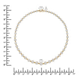 Cultured pearl necklace with gold beads, 5-9mm pearls, 45.7cm - British product