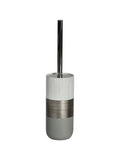 Showerdrape Silver Luxe Resin toilet brush holder 37cm high (British brand)