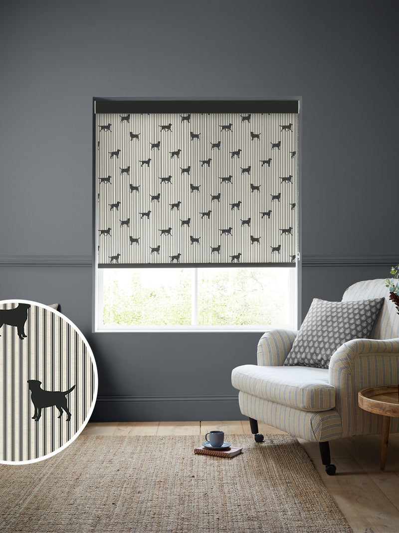 Emily Bond Coal Marley roller blinds - British product