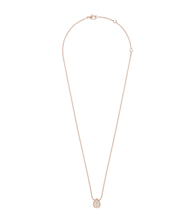 Boucheron Serpent Boheme extra small rose gold diamond necklace - British product