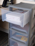 Wham grey 4-drawer storage tower, imported from the UK
