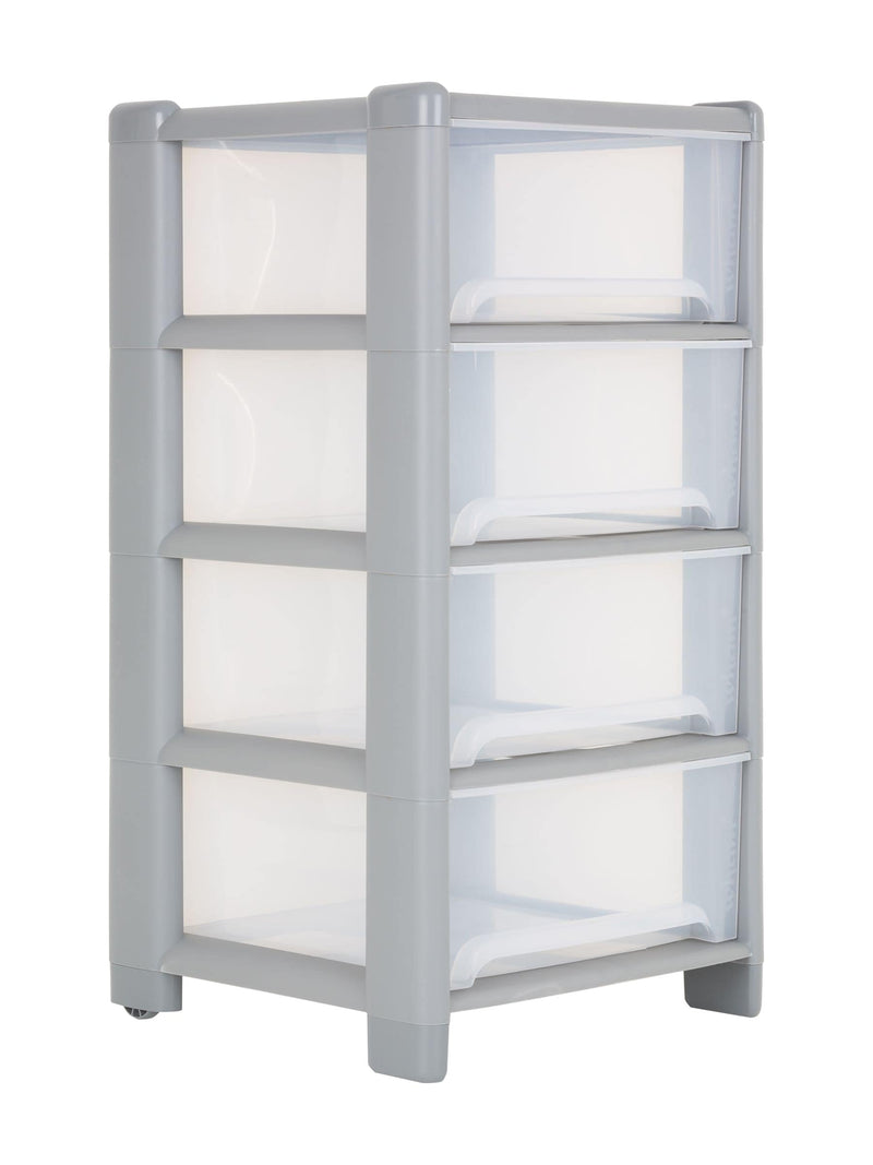 Wham grey 4-drawer storage tower, imported from the UK