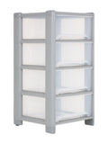 Wham grey 4-drawer storage tower, imported from the UK