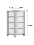 Wham grey 4-drawer storage tower, imported from the UK