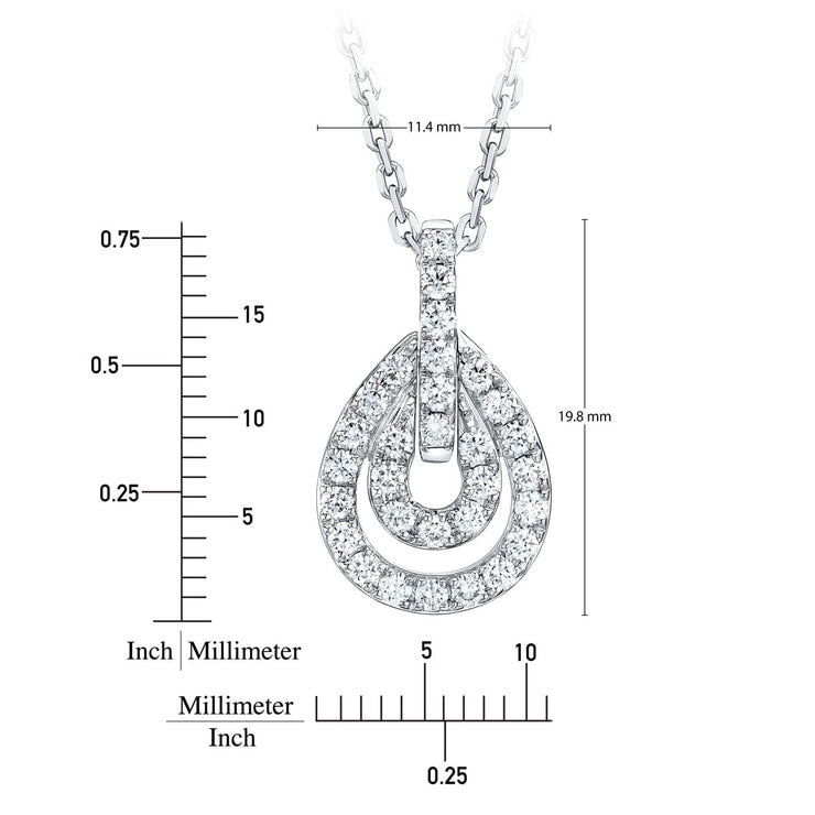 Costco 0.50ct diamond pendant round brilliant 14ct white gold, UK version