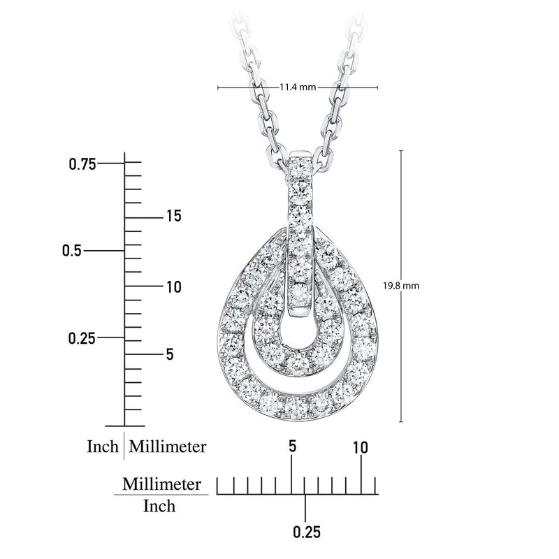 Costco 0.50ct diamond pendant round brilliant 14ct white gold, UK version