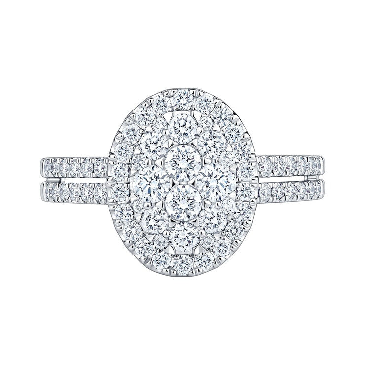 Costco 1.00ct diamond cluster ring 14ct white gold (British brand)