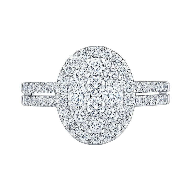 Costco 1.00ct diamond cluster ring 14ct white gold (British brand)