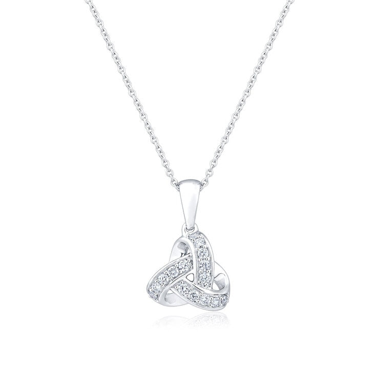Costco diamond knot pendant 0.20ctw 18ct white gold - British product
