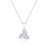 Costco UK Costco 0.20ctw Round Brilliant Cut Diamond Knot Pendant in 18ct White Gold- Buy online at McGrocer