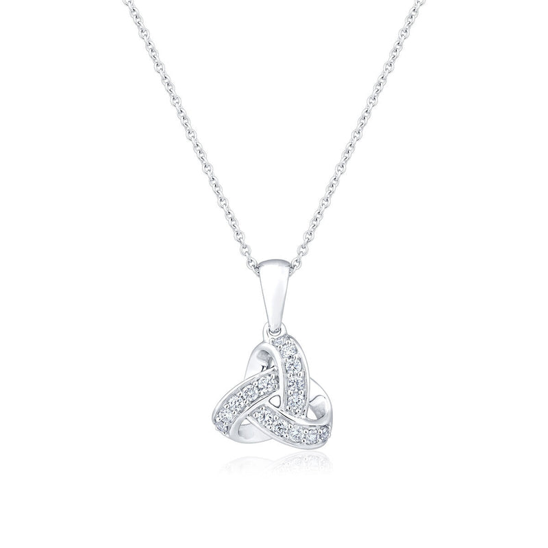 Costco diamond knot pendant 0.20ctw 18ct white gold - British product
