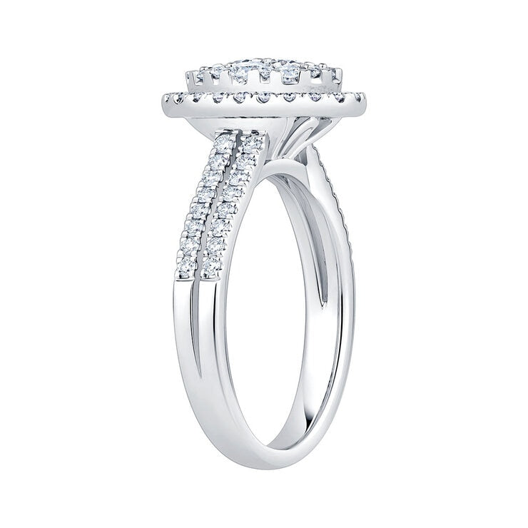 Costco 1.00ct diamond cluster ring 14ct white gold (British brand)