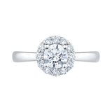 Costco diamond halo ring 1.00ctw round brilliant cut platinum size N, imported from the UK