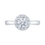 Costco diamond halo ring 1.00ctw round brilliant cut platinum size N, imported from the UK