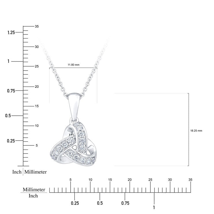 Costco diamond knot pendant 0.20ctw 18ct white gold - British product
