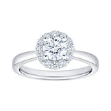 Costco UK 1.00ctw Round Brilliant Cut Diamond Halo Ring, Platinum- Buy online at McGrocer
