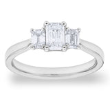 Costco emerald cut diamond ring 1.00ctw 18ct white gold (British brand)