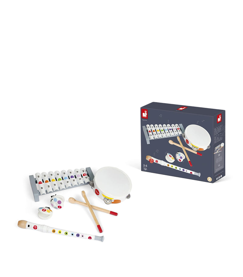 Janod musical set Confetti timber instruments (British brand)