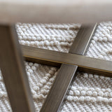 Gallery white faux travertine coffee table (British brand)