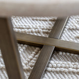 Gallery white faux travertine coffee table (British brand)