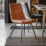Costco UK Gallery Darwin Brown Faux Leather Dining Chair 2 Pack- Buy online at McGrocer