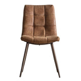 Gallery Darwin brown faux leather dining chair 2 pack, UK version