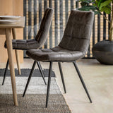 Costco UK Gallery Darwin Grey Faux Leather Dining Chair 2 Pack- Buy online at McGrocer